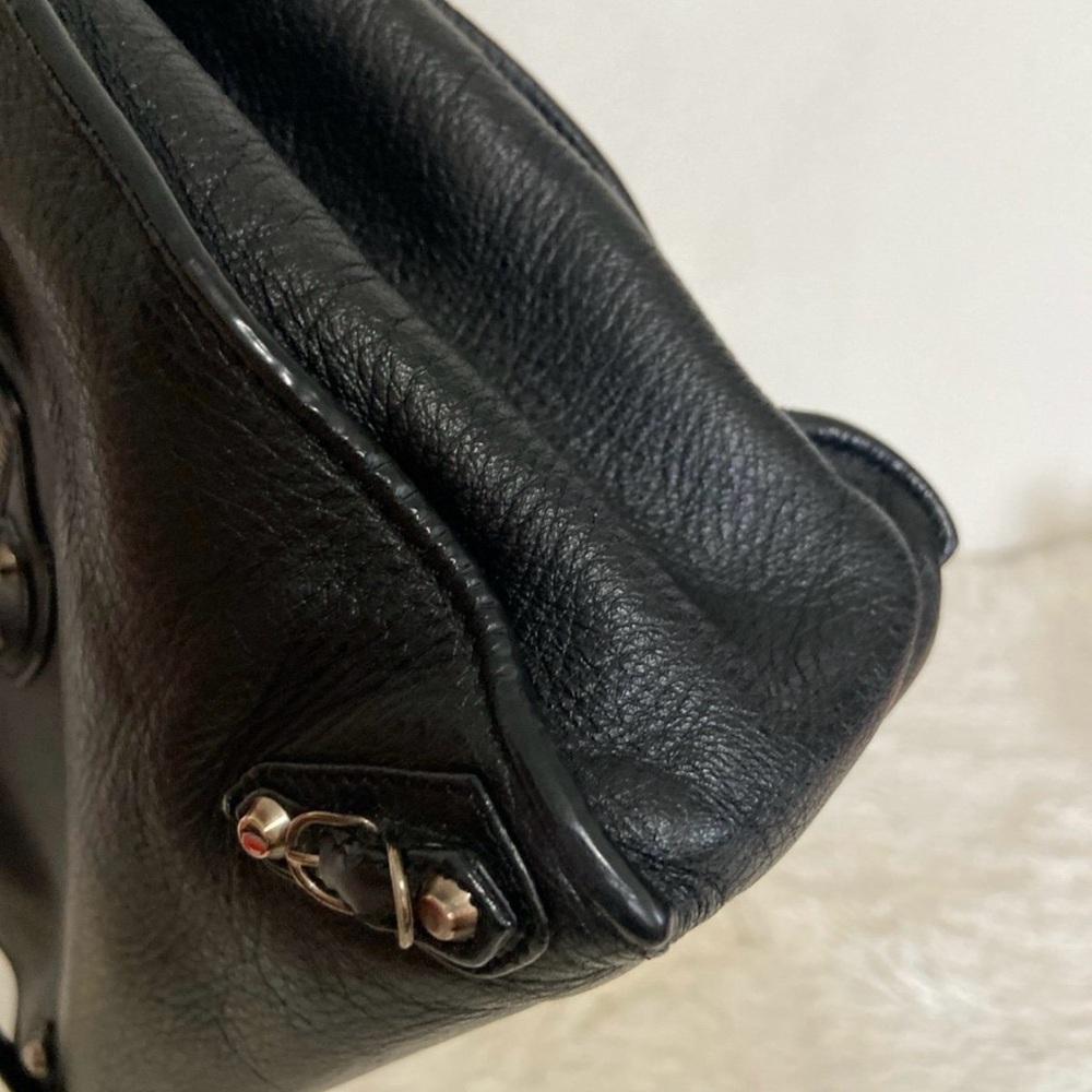 Balenciaga Black Leather Hobo with Front Zip and Card Holder - Picture 5 of 10